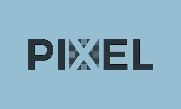 Пиксельная типография Word Letter Logo Design Пиксельное слово для дизайна бизнес-типографии