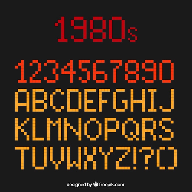 Vector pixel typography