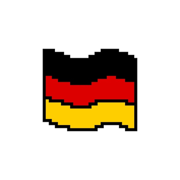 Vector pixelart duitsland vlag