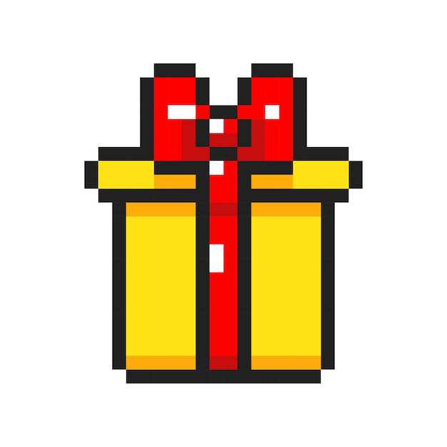 Pixelart Kerstcadeau pixelcadeau