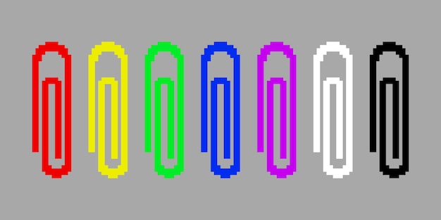 Pixelart van paperclips