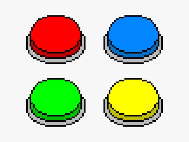 Pixelart van spelknoppen