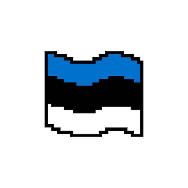 Vector pixelart vlag van estland