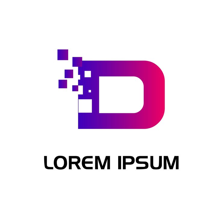 Pixelate Letter Logo D
