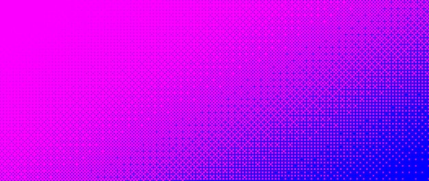 ピクセル化されたビットマップの対角グラディエントテクスチャー 青とピンクのダイターパターンの背景 抽象的なグリッチ