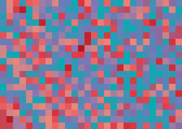 Pixelated red blue vector background pattern