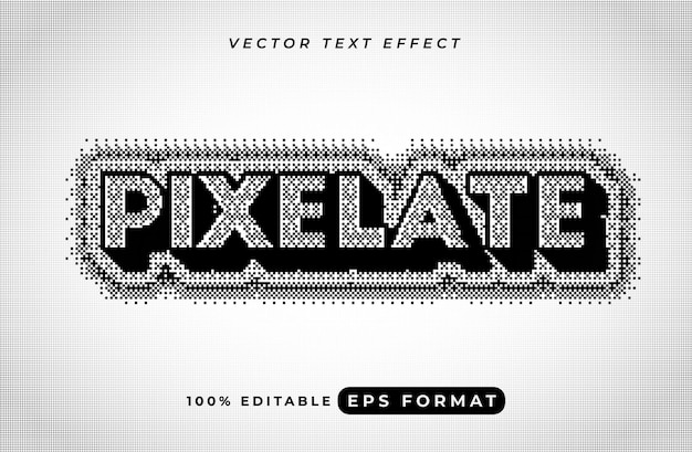 Vector pixelated text effect