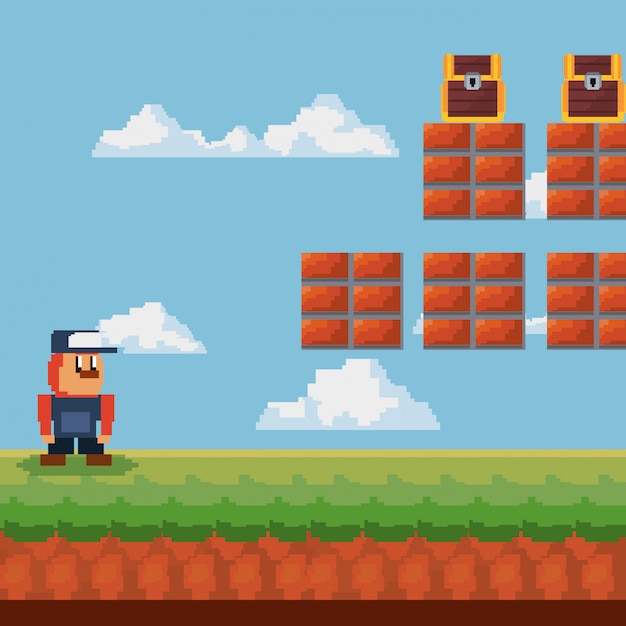 Pixelated и значок видеоигры