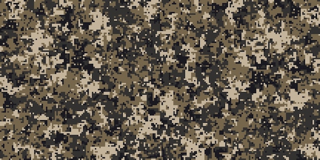 Pixelcamouflage voor een militair legeruniform modern camouflagestofontwerp digitale militaire vectorachtergrond