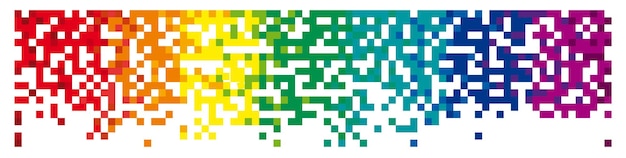 Pixelpatroon Abstract mozaïek kleurovergang ontwerp achtergrond Regenboog gekleurde achtergrond Vector banner