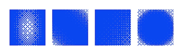 Pixelpatroon achtergrond met vierkante texturen gradiënt Platte vector halftone bitmap illustratie