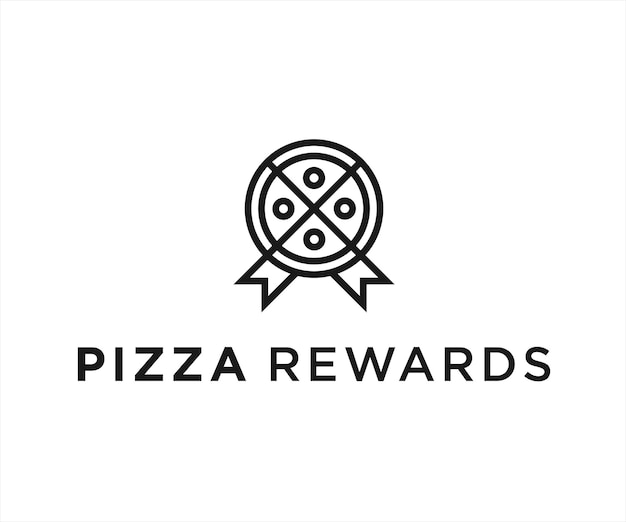 Pizza award logo ontwerp vectorillustratie