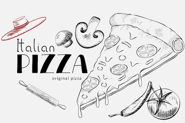 Vector pizza banner vector