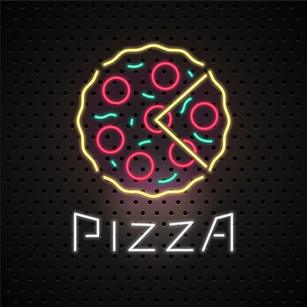 Pizza bezorgservice neonreclame