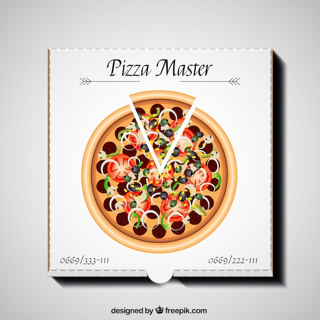 Vector pizza box