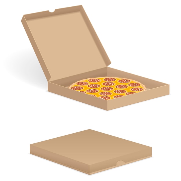 pizza in box