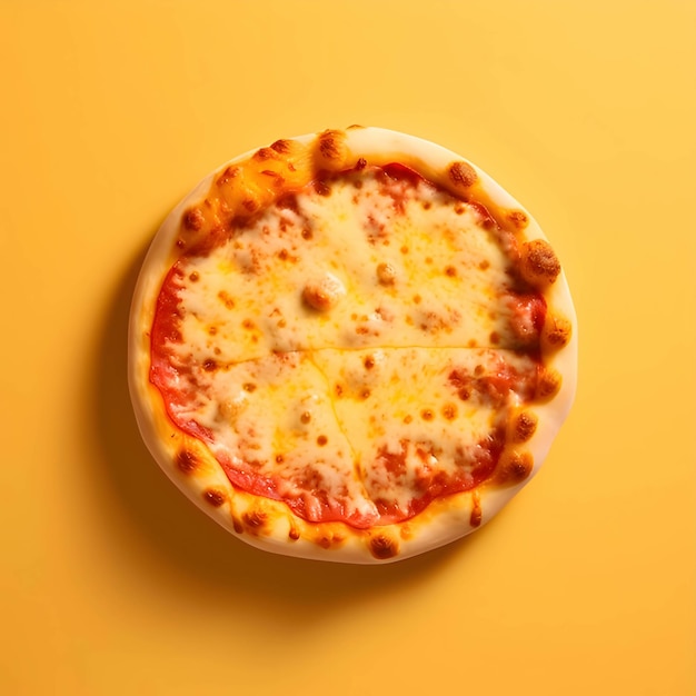 Vector pizza on a bright background