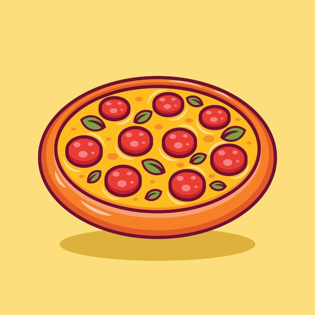 Vector pizza cartoon illustratie