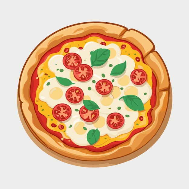 Vector pizza cartoon vector