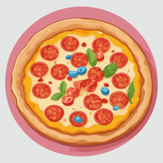 Vector pizza cartoon vector