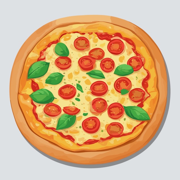 Vector pizza cartoon vector