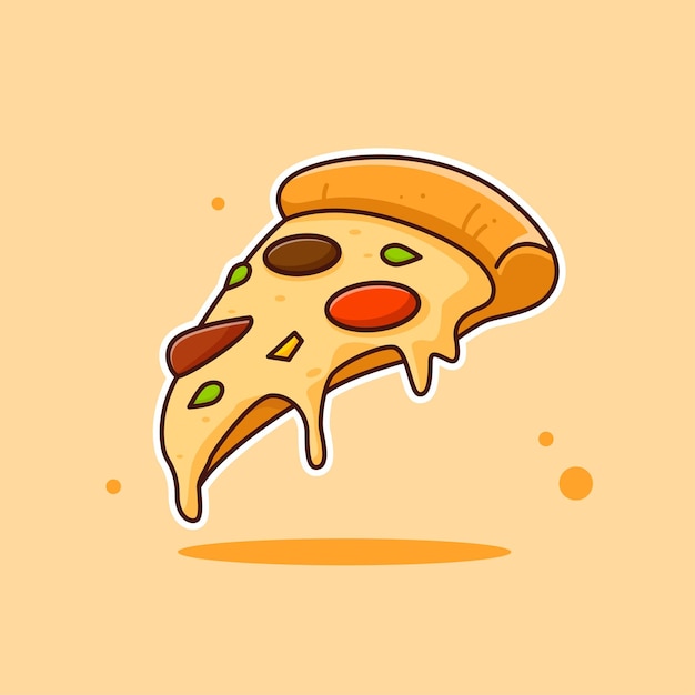 Pizza Cartoon Vectorillustratie