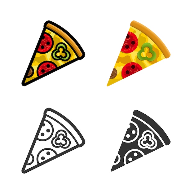 Pizza   colored icon set