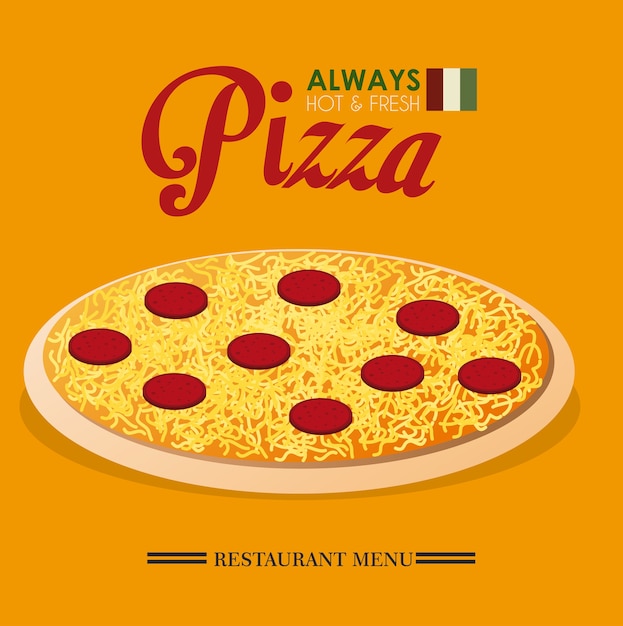 Pizza design, vector illustration