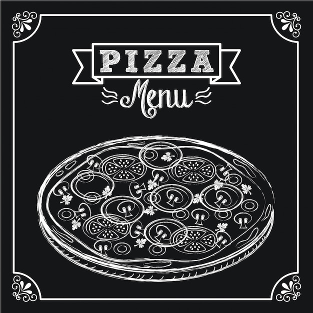 Vector pizza design