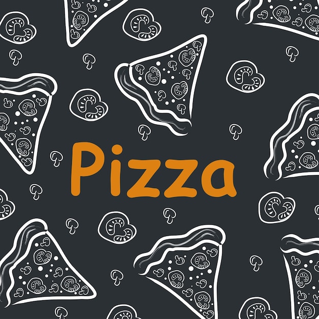 Priorità bassa di doodle di pizza perfetta per la carta da imballaggio