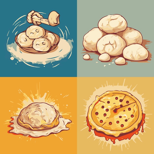 Pizza Dough Vector