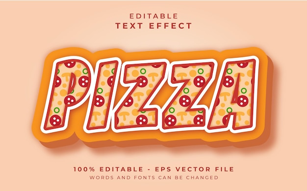 Pizza editable text effec