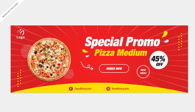 pizza eten banner promotie winkelsjabloon