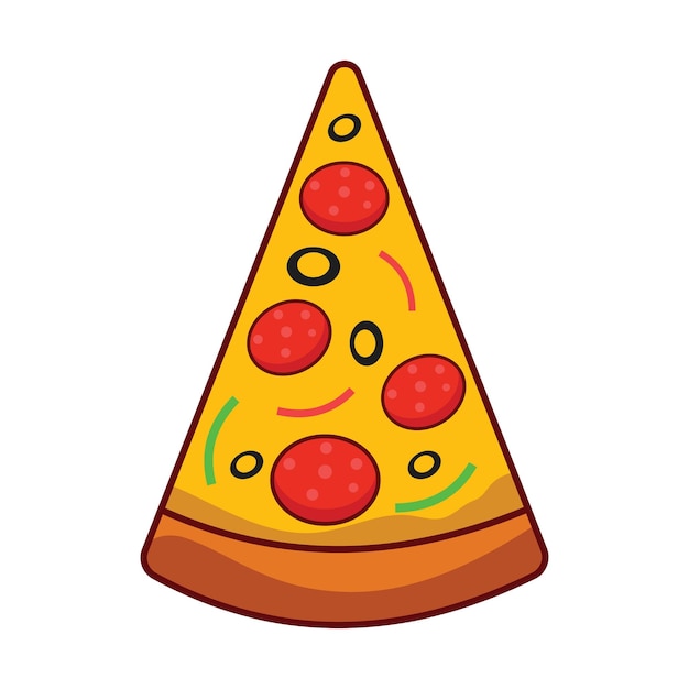 Pizza fast food icon vector