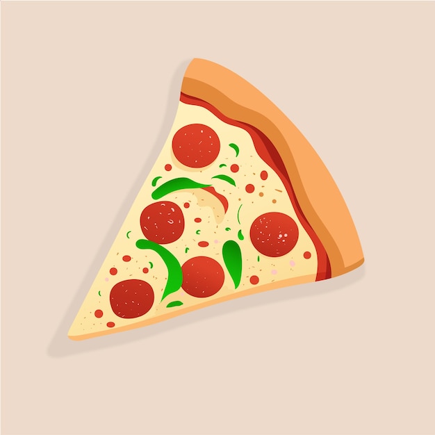 Illustrazione vettoriale del logo degli alimenti a rapida preparazione della pizza