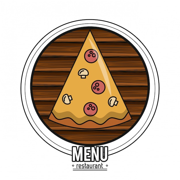 Pizza fast food restaurant menu concept