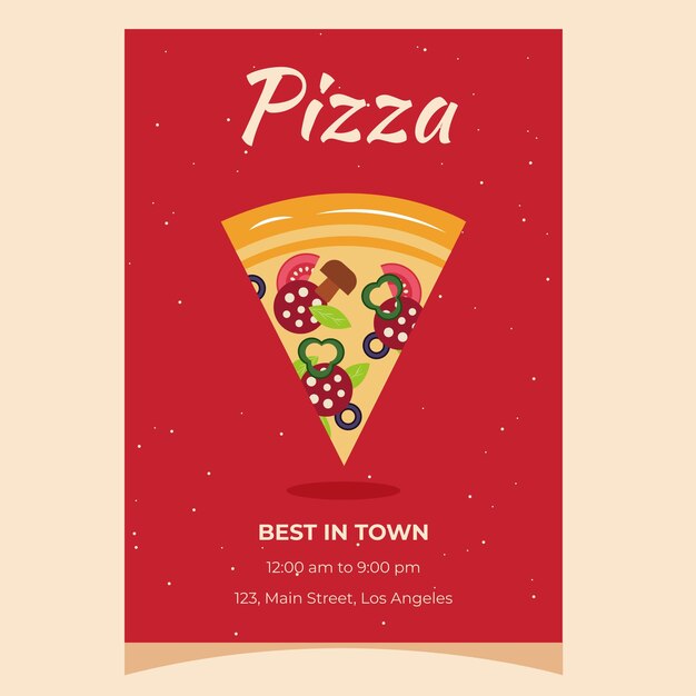 Vector pizza flyer poster cover banner or background vector illustration