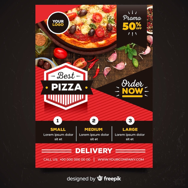 Pizza flyer sjabloon