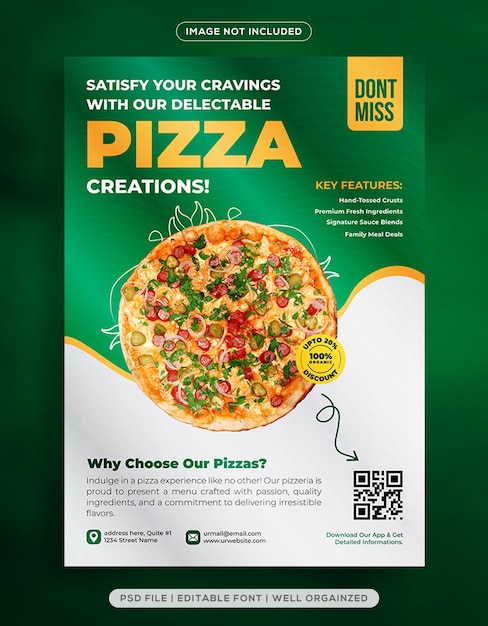 Pizza Food Flyer Design Tempalte