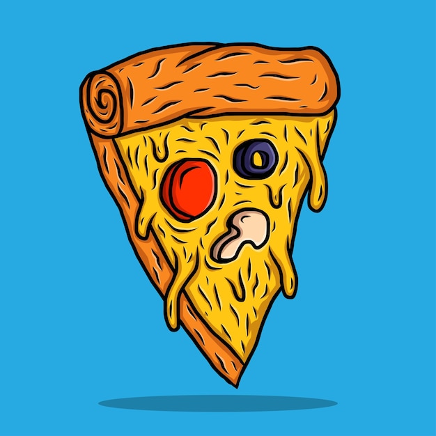 Pizza grafische t-shirt vectorillustratie