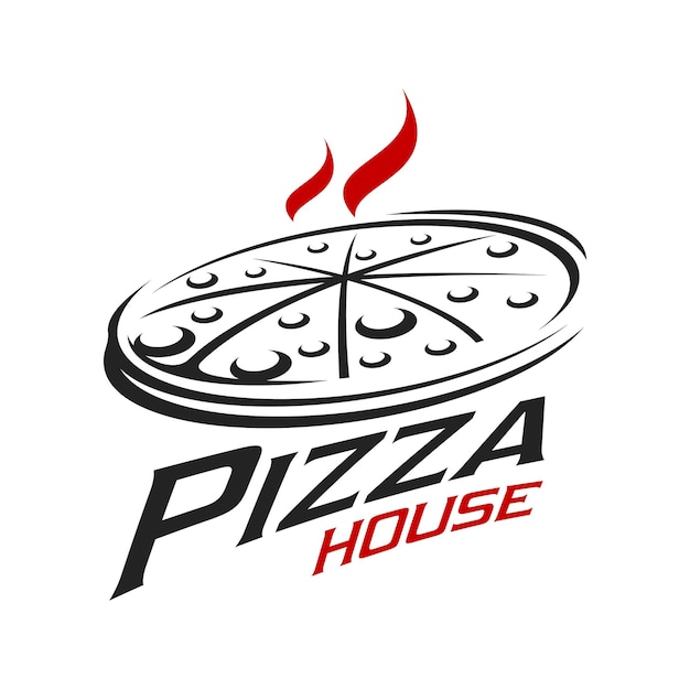 Pizza house icon italian restaurant meal symbol