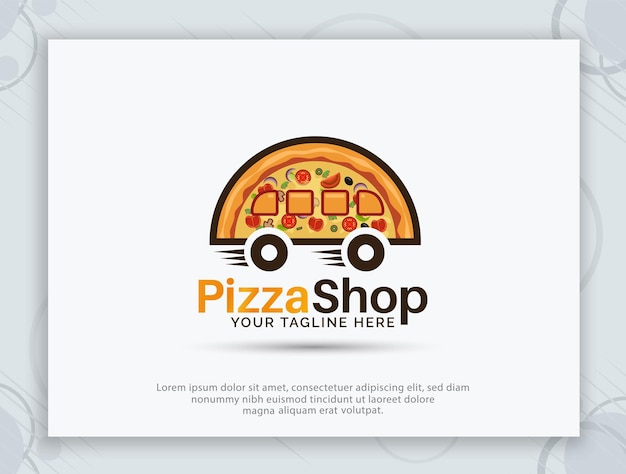 Pizza house vector logo design