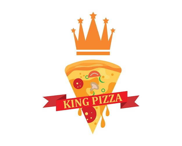Pizza icon logo illustration vector