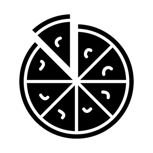 Pizza Icon Vector isolated on white