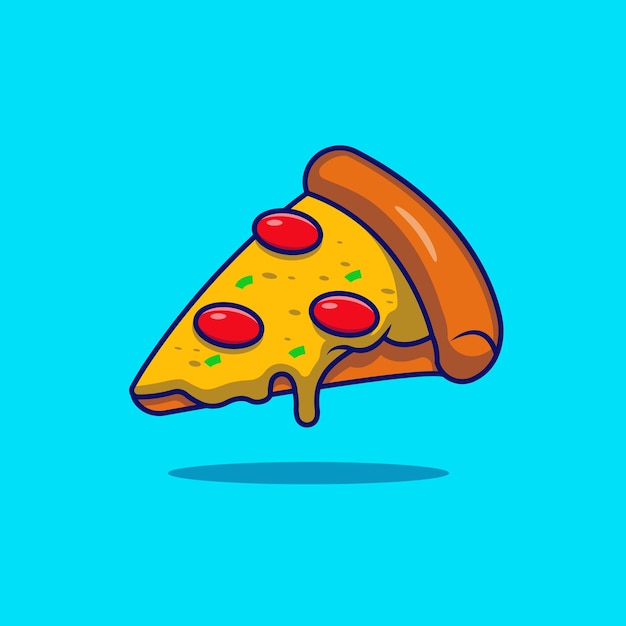 Pizza illustration Slice of pizza illustration isolated Cute pizza icon illustration