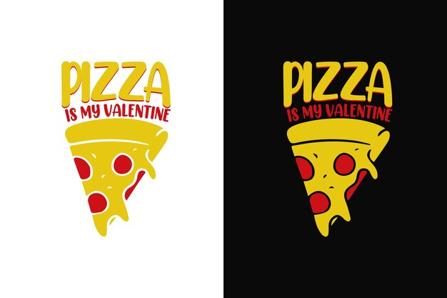 La pizza è il mio triangolo di san valentino pizza tipografia citazioni scritte per san valentino