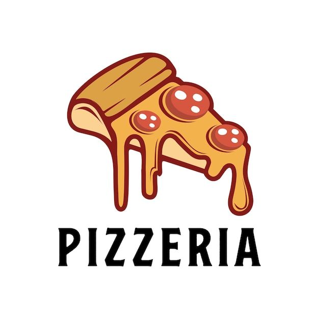 Pizza logo design template