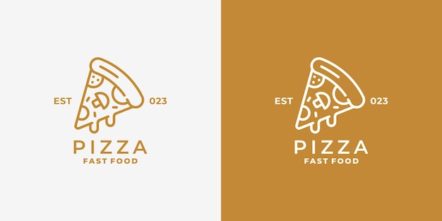 Pizza logo design vector