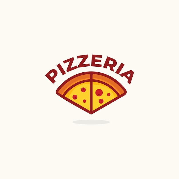 Pizza logo eenvoudig ontwerp pizzeria