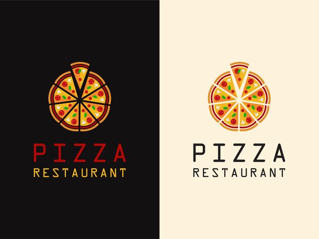 Pizza logo icon design template vector illustration